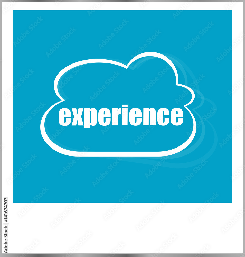experience word business concept, photo frame isolated on white experience word business concept, photo frame isolated on white