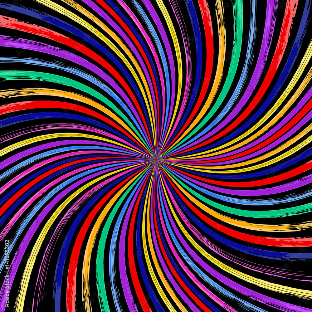 Abstract hand drawn bend color brush stripes background Abstract hand drawn bend color brush stripes background