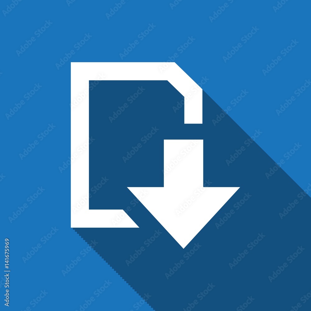 download icon stock vector illustration flat design download icon stock vector illustration flat design