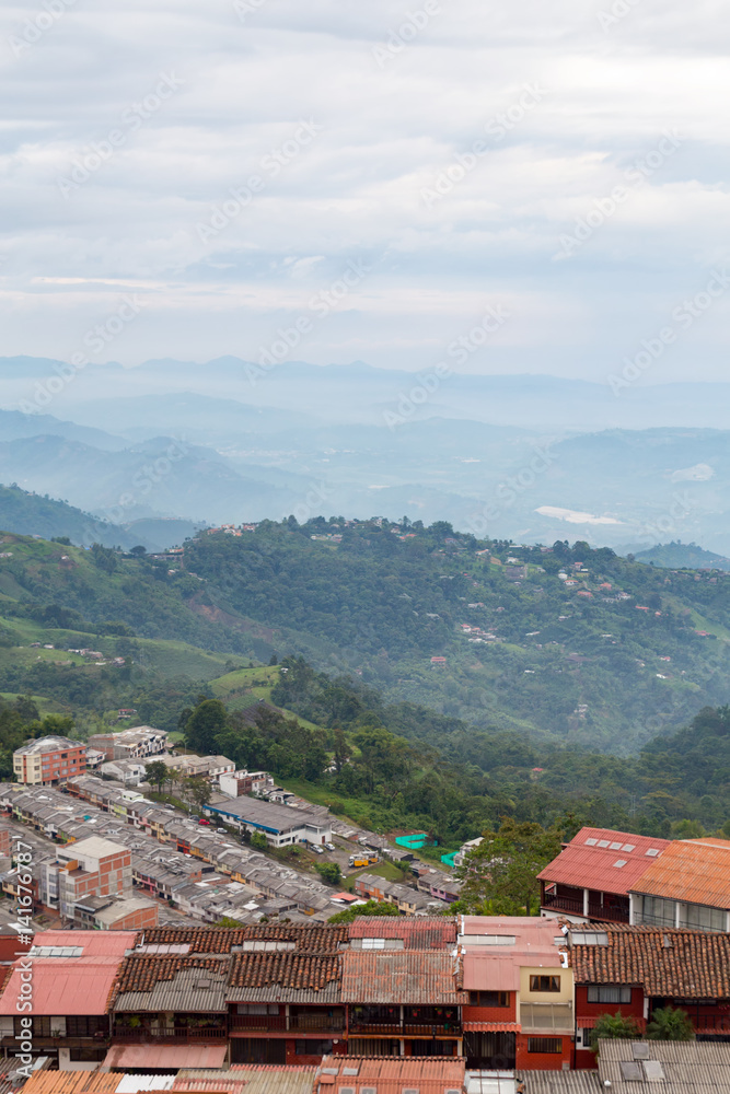 View of the area outside of Manizales, Colombia.