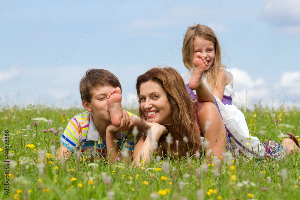 Fototapeta premium Die schönste Zeit ist Mama zeit 