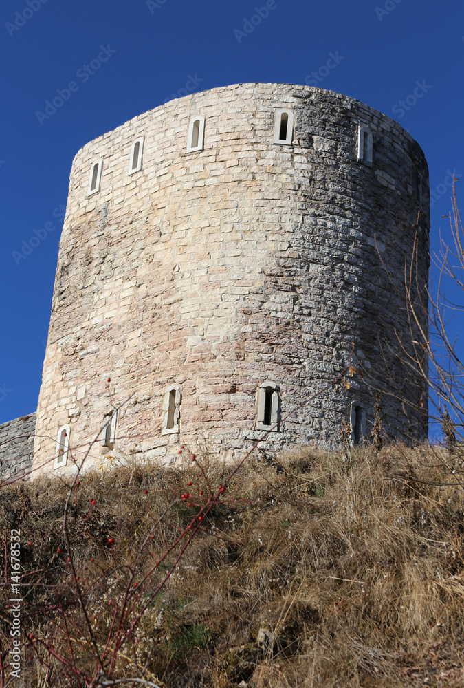 watchtower of an ancient fortress used by soldiers during the Fi watchtower of an ancient fortress used by soldiers during the Fi