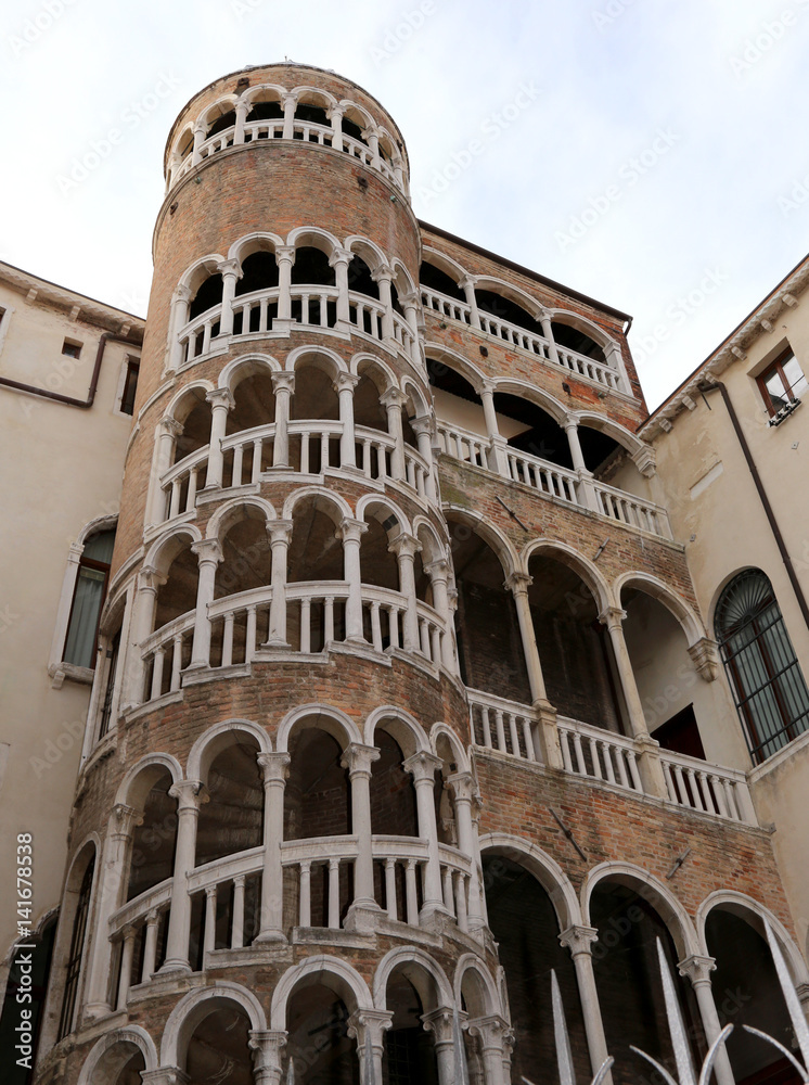 palace with spiral staircase called Contarini del Bovolo Venice