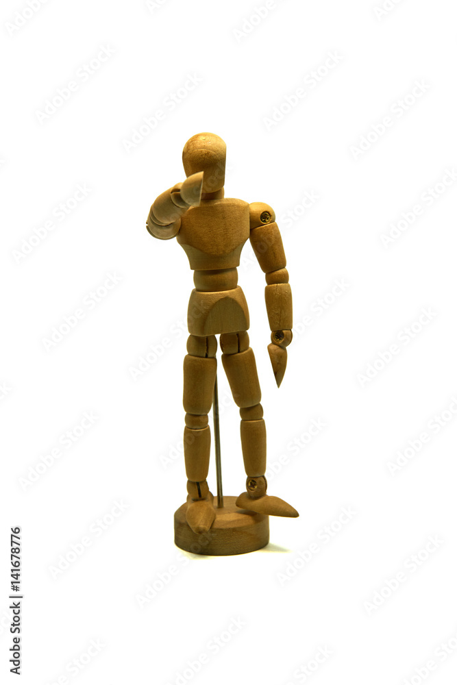 wooden mannequin, puppet, points his finger at you wooden mannequin, puppet, points his finger at you