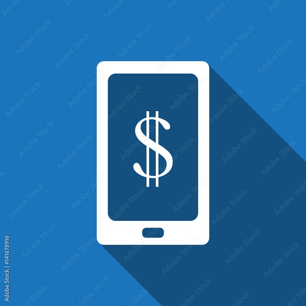 Smart phone with money dollars stock vector illustration flat design