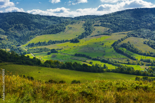 The serpentine mountain roads and mountain valleys in Ukraine