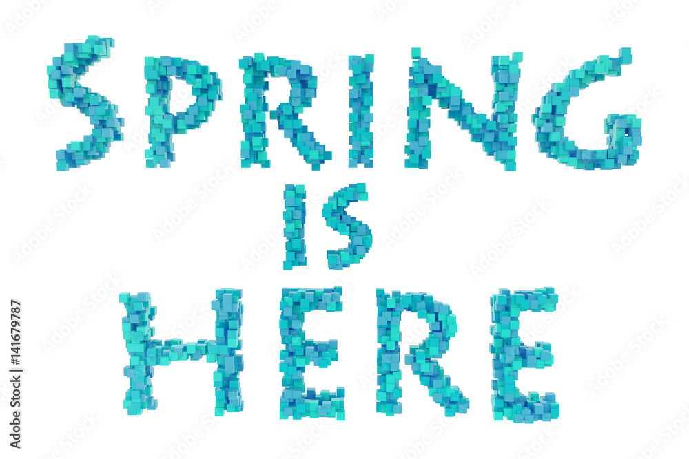 Spring. Spring theme quilling letter from quilling fonts collection. Hello spring.