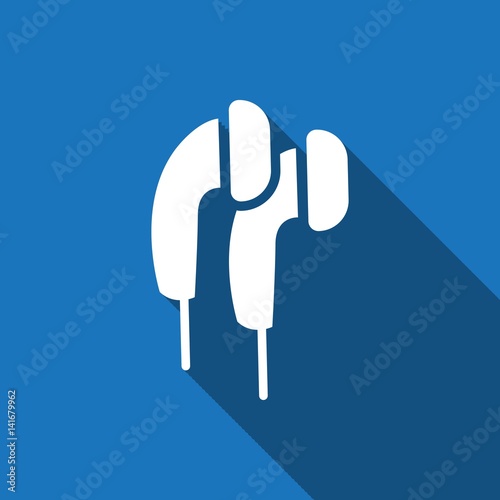 Headphones icon stock vector illustration flat design