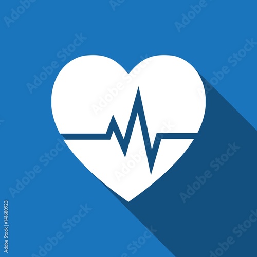 heart beat icon stock vector illustration flat design