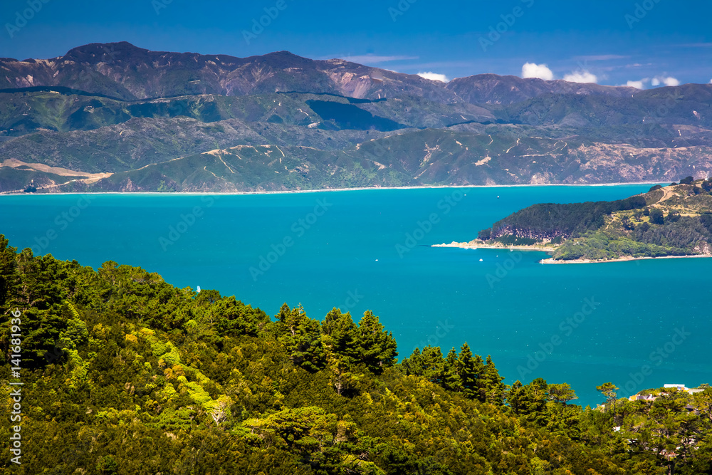 Location: New Zealand, capital city Wellington. View from the SkyLine track and Mount KayKay