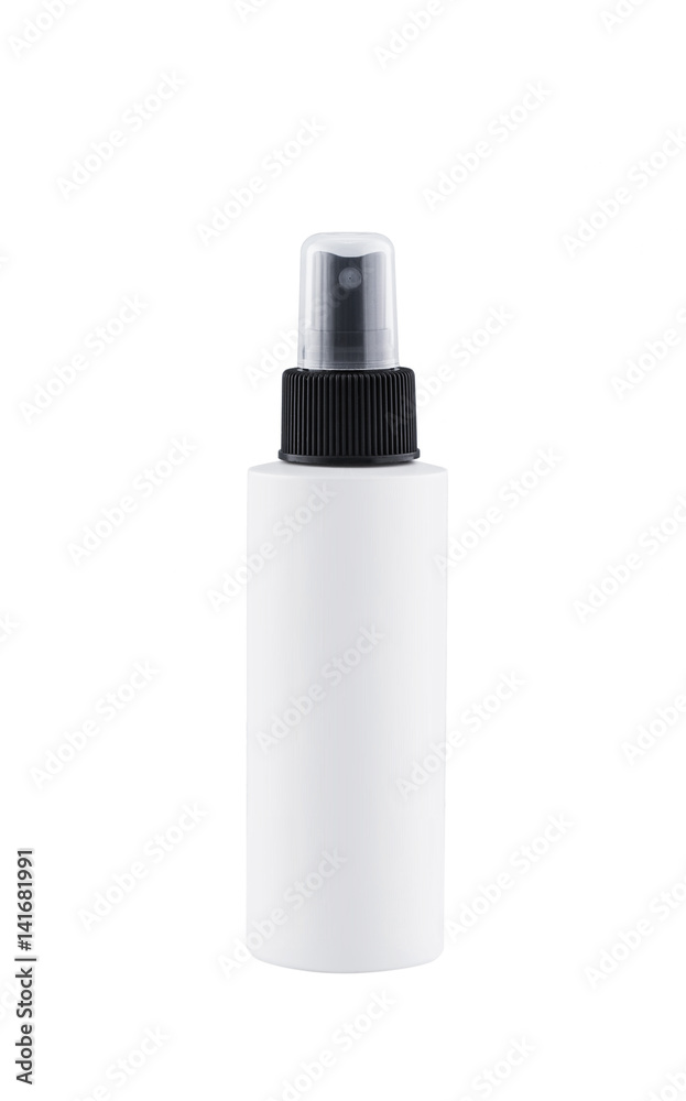 Container of spray bottle isolated over white background Container of spray bottle isolated over white background