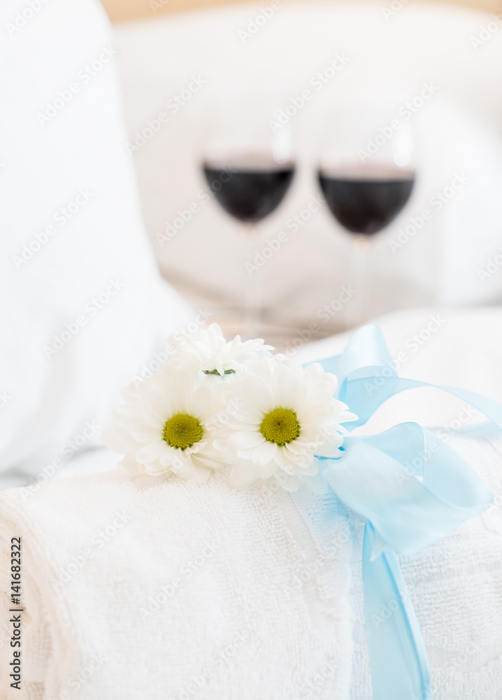 White towel in luxury boutique hotel White towel in luxury boutique hotel