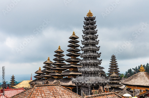 Roofs in Pura Besakih Temple  Bali  Indonesia