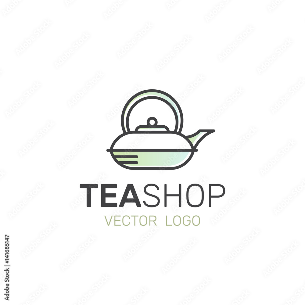 Vector Flat Icon Style Illustration Logo for Organic Green tea Shop for Healthy Lifestyle. Cup of Organic Green Tea and Fresh Green Leafs Vector Flat Icon Style Illustration Logo for Organic Green tea Shop for Healthy Lifestyle. Cup of Organic Green Tea and Fresh Green Leafs