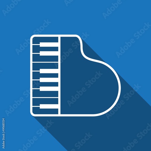 piano icon stock vector illustration flat design © vectori1