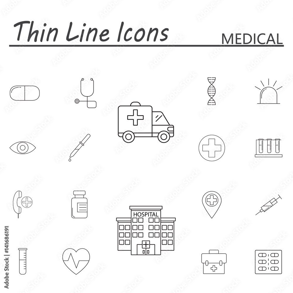 Medicine and Health line icons set, Medical outline vector symbol collection, linear pictogram pack isolated on white, logo illustration Medicine and Health line icons set, Medical outline vector symbol collection, linear pictogram pack isolated on white, logo illustration