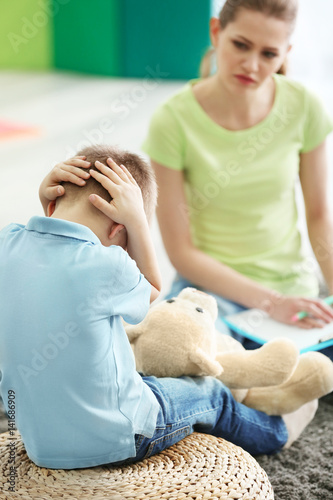 Little boy at child psychol...