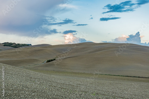 panorama of Siena in the Val d Orcia and the Chianti hills