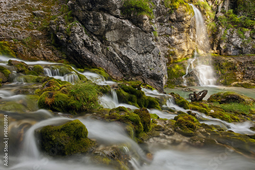 Vallesinella waterfalls, Madonna di Campiglio, Brenta dolomites, italy, Val Rendena, Trentino, Trentino Alto Adige, Italy, Italia, Europe, Europa  photo