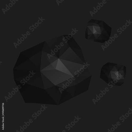 Low Poly Vector Illustration of a rock.