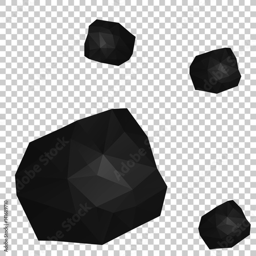Low Poly Vector Illustration of a rock.