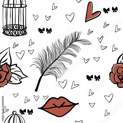 seamless romantic  patter