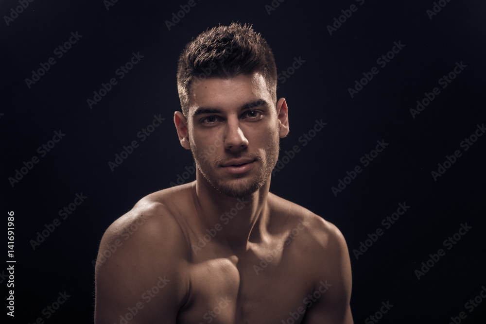 one young man, closeup, head and shoulders, one young man, closeup, head and shoulders,