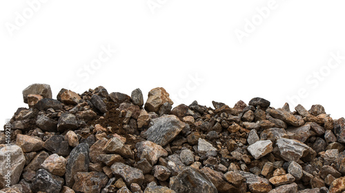 Isolate pile of granite with clay.