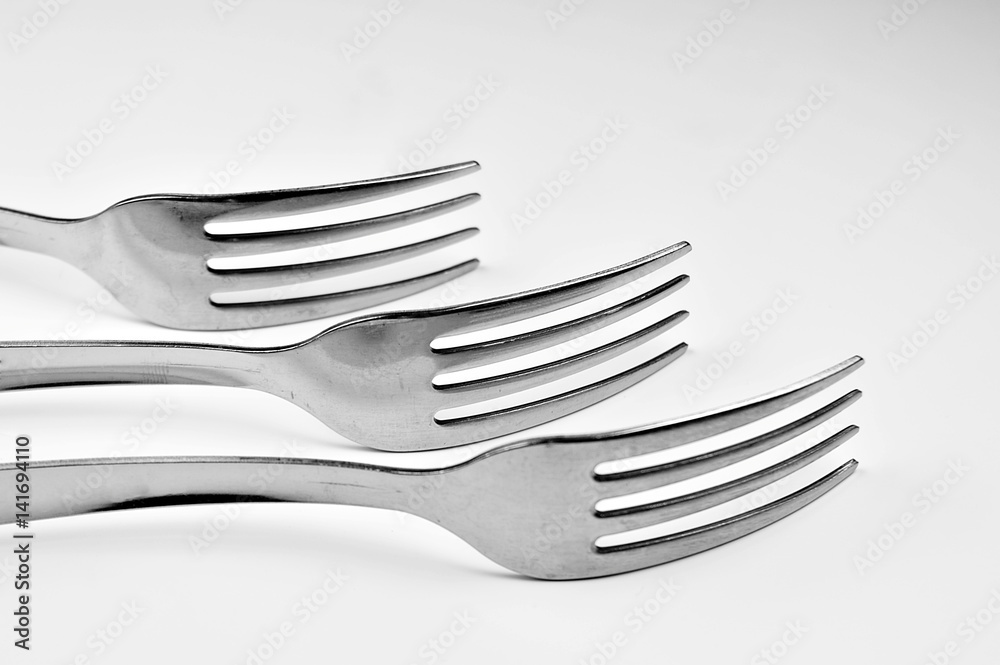Three Forks isolated on white background Three Forks isolated on white background
