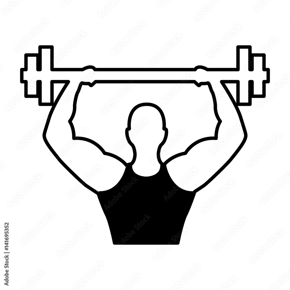 strong man human figure vector illustration design strong man human figure vector illustration design