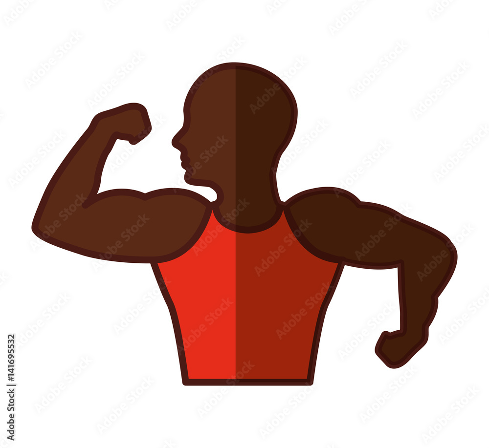 Fototapeta premium strong man human figure vector illustration design