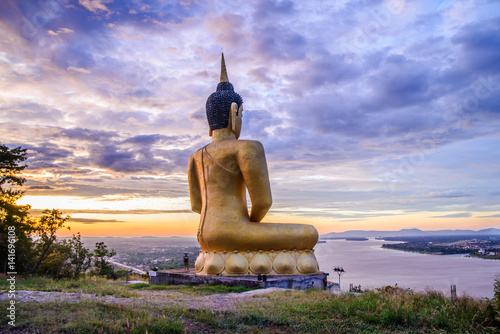 The Golden Buddha at Phu salao temple of Pakse Laos