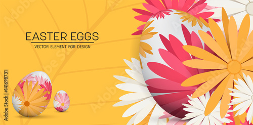 happy easter day  Vector illustration template background