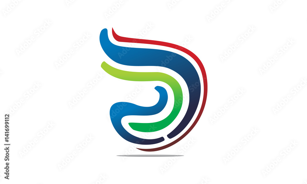 Letter D Modern Logo Letter D Modern Logo