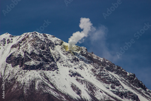 Volcan Ollague, It is a volcanic mountain of Chile of 6145 msnm, Is an active volcano located on the border of Bolivia and Chile, located in the Atacama Desert (Region of Antofagasta). photo