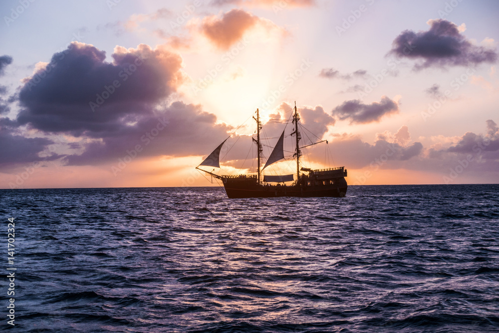 Sailing yacht, cruise on a catamaran