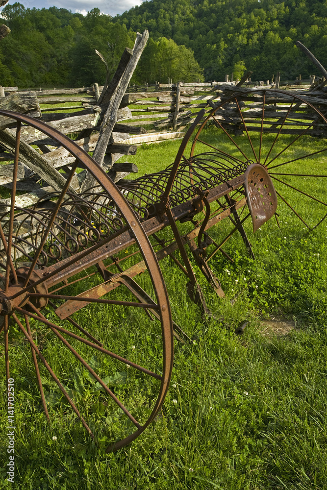 Hay Rake, Pioneer Homestead, Oconaluftee, Great Smoky Mountains NP, NC Hay Rake, Pioneer Homestead, Oconaluftee, Great Smoky Mountains NP, NC