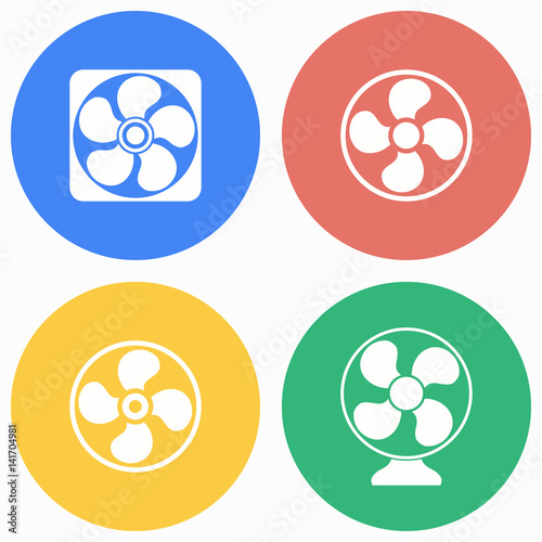 Fan icon set.