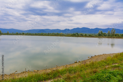 Lake in the mountains for recreation and fishing