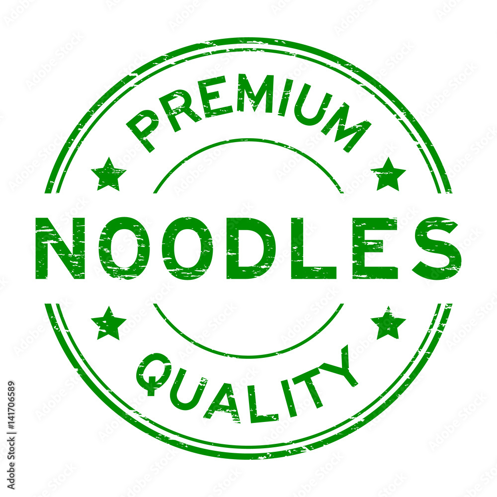 Grunge green premium quality noodle round rubber seal stamp