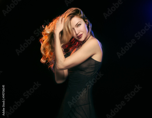 Portrait of Woman With Color in Hair