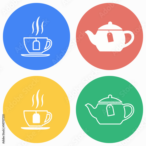 Tea icon set.