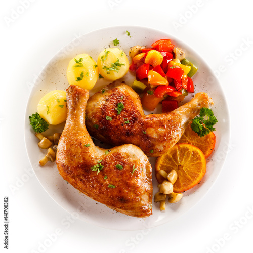Roast chicken leg