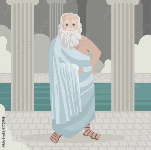 great greek philosopher in sauna bathroom