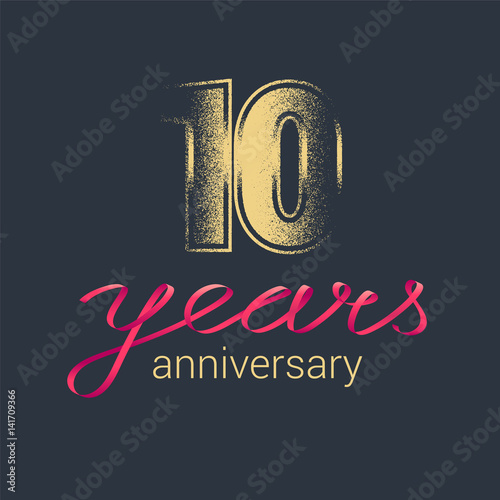 10 years anniversary vector logo