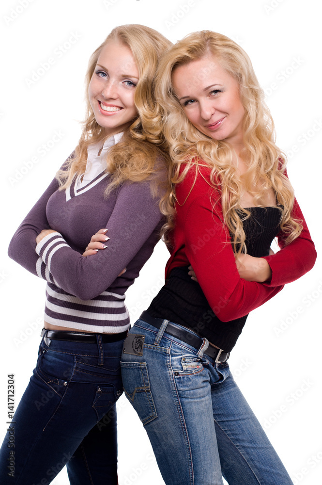 Portrait of two beautiful blonde girls Portrait of two beautiful blonde girls