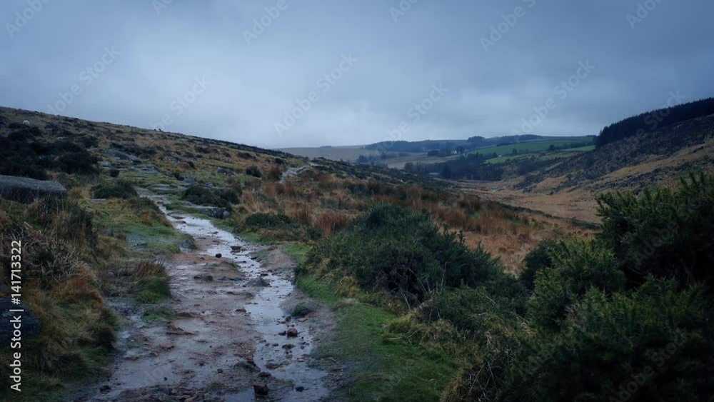 Rugged Path On Windy Moorland Rugged Path On Windy Moorland