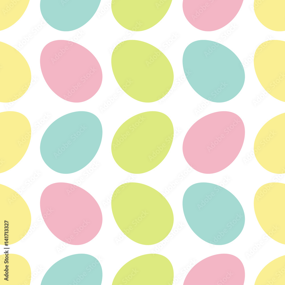 Happy Easter painting egg Painted shell set. Light Color Seamless Pattern Wrapping paper, textile template. White background. Flat design. Happy Easter painting egg Painted shell set. Light Color Seamless Pattern Wrapping paper, textile template. White background. Flat design.