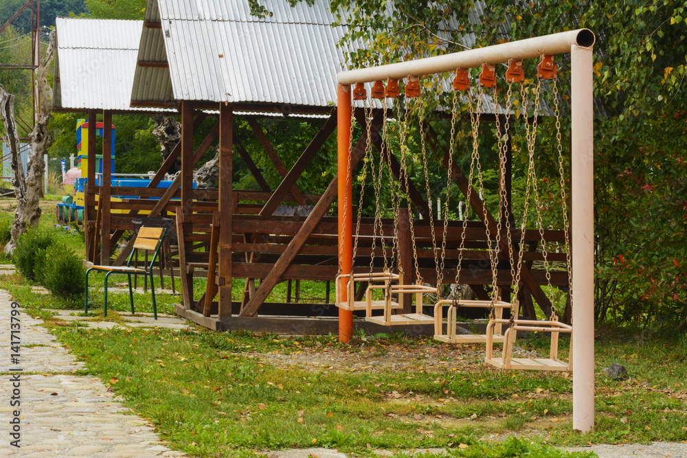 Children's playground in the center of the city in western Ukraine Children's playground in the center of the city in western Ukraine