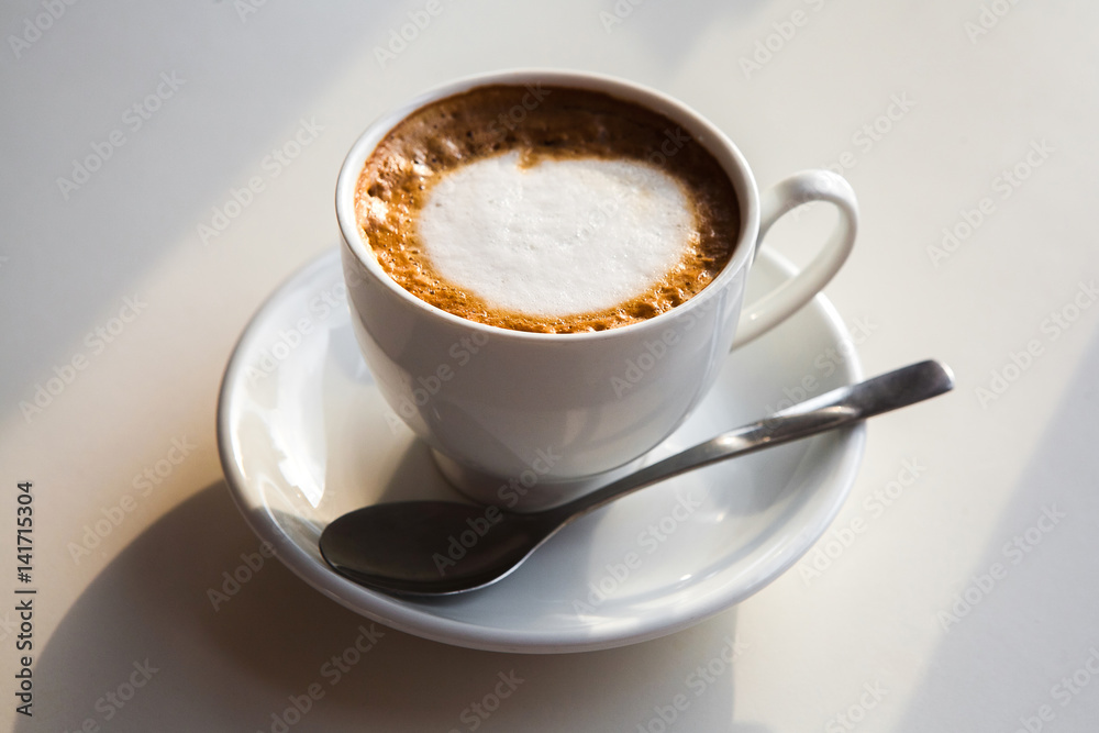 Black coffee and coffee beans Black coffee and coffee beans
